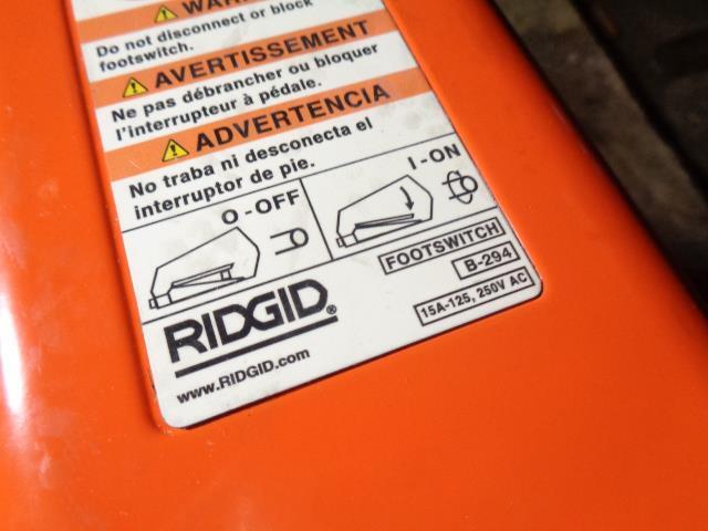 RIDGID MODEL 535 THREADING MACHINE FOR 1/8"-2" PIPE 2HP MANUAL CHUCK NEW #2 B2