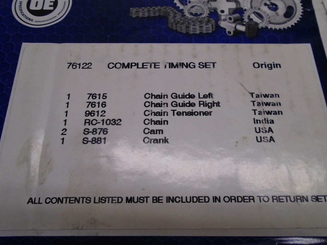 1 CARQUEST COMPLETE TIMING SET FOR SATURN SL SERIES 76122 R8TA
