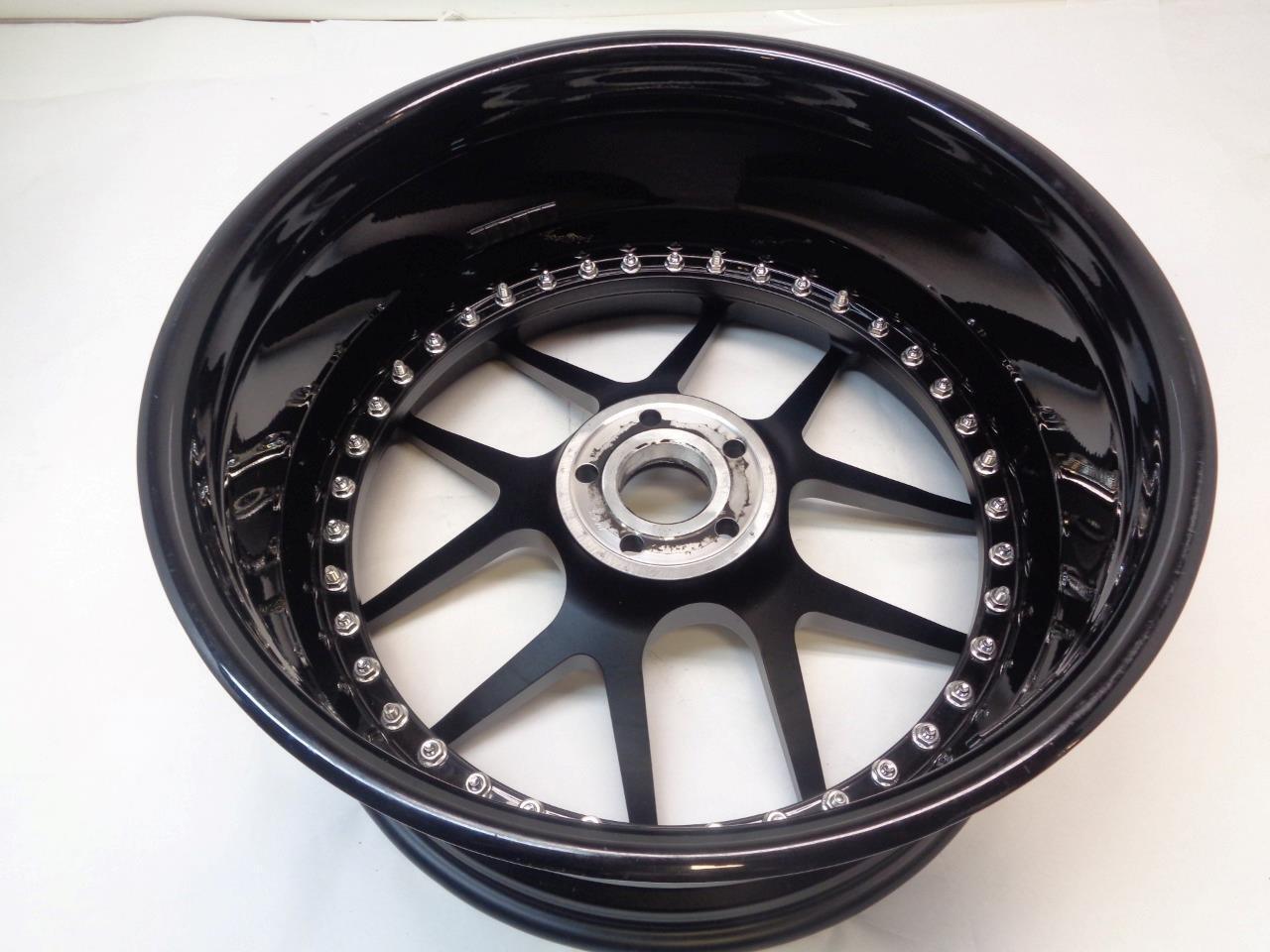 STRASSE SM5 DEEP CONCAVE MULTI RIVET STYLE 21x10 5x112 ET20 BLACK WHEEL WR