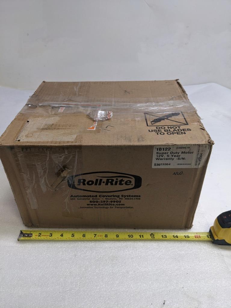 DAMAGED ROLL-RITE 10120 SUPER DUTY TARP MOTOR 12V USED R34