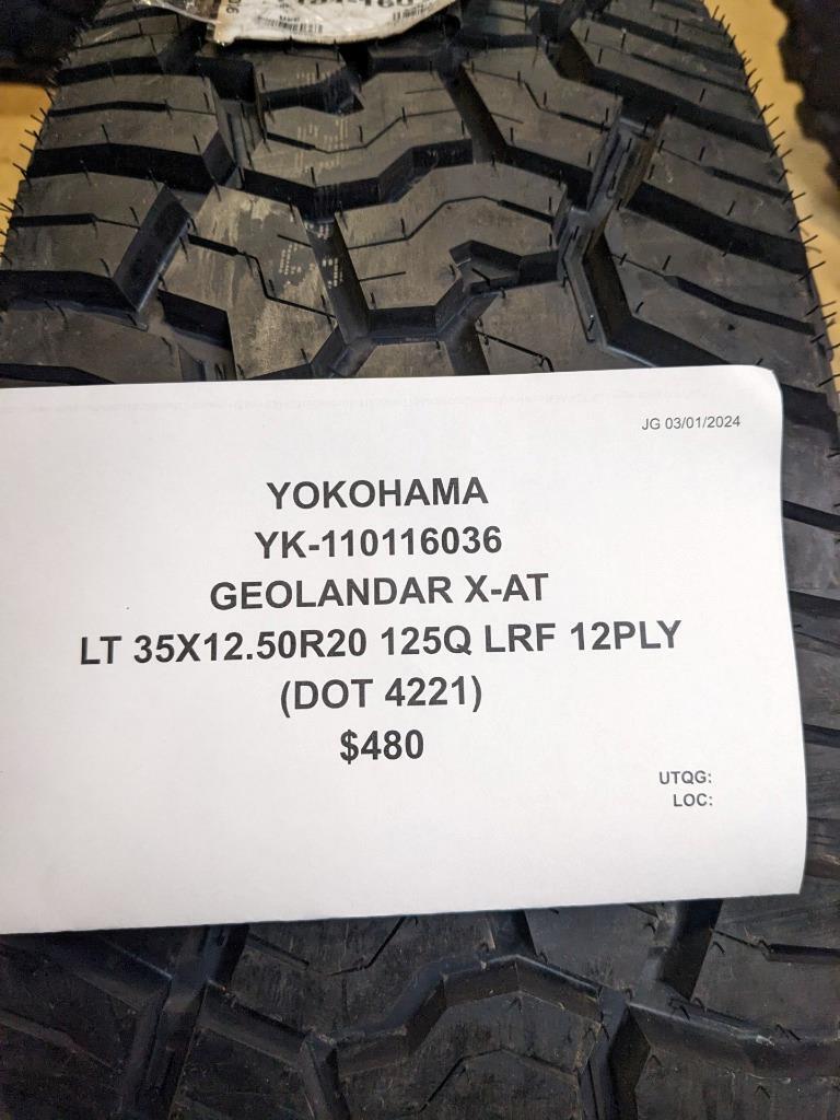 YOKOHAMA GEOLANDAR X-AT LT 35 12.50 20 125Q LRF 12PLY TIRE 110116036 CQ1