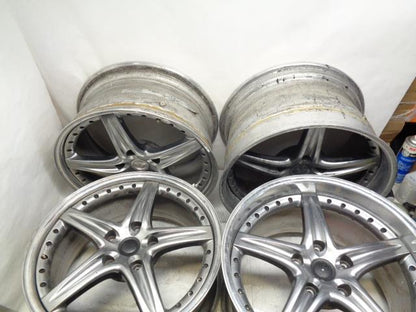 SET OF ROH MODENA 19X8.5 ET 52, 19X10.5 ET40 5X130 SILVER 3 PIECE WHEELS WR