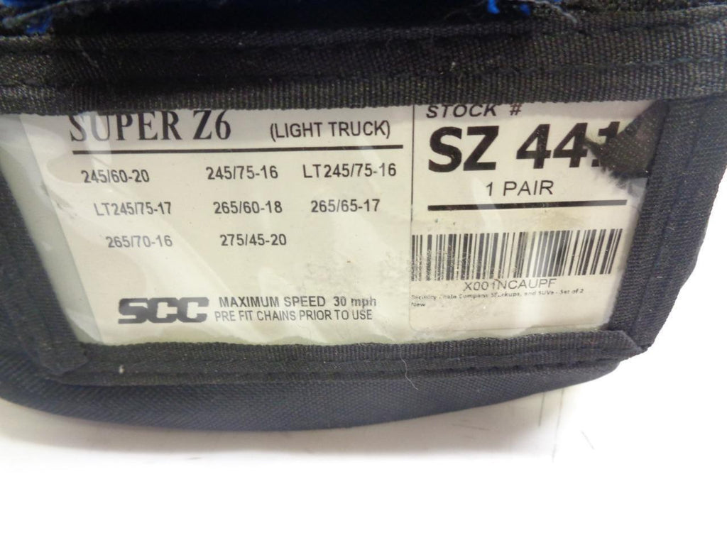 1 PAIR SCC PERFORMANCE SUPER Z6 (LIGHT TRUCK) TIRE CHAINS SZ 441 R18