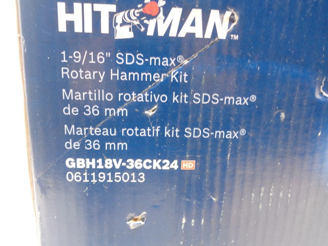 BOSCH 18V BRUSHLESS CORDLESS 1-9/16” SDS-MAX ROTARY HAMMER KIT GBH18V-36CK24 SR