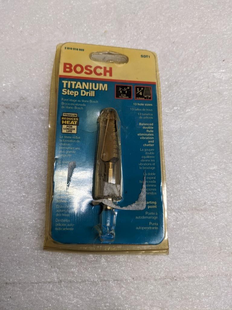 BOSCH 2610918959 TITANIUM STEP DRILL BIT 1/8"-1/2" DIA. 3" OAL NEW R22T5