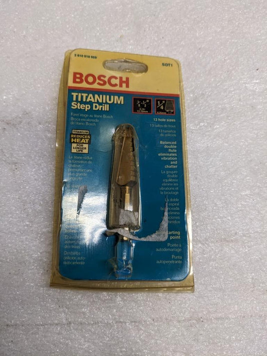 BOSCH 2610918959 TITANIUM STEP DRILL BIT 1/8"-1/2" DIA. 3" OAL NEW R22T5