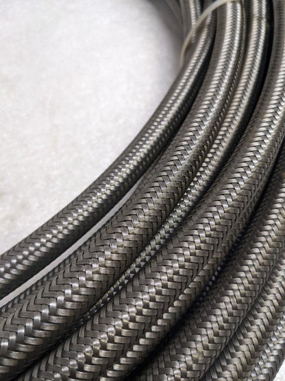 UNBRANDED BRAIDED SS CPE HOSE 132.6' OAL 7/16" ID 5/8" OD PTFE NEW R5