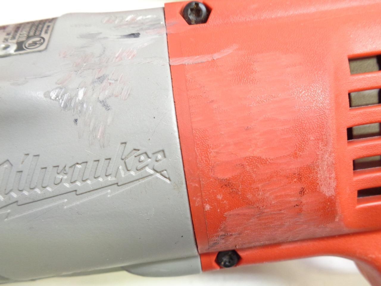 USED MILWAUKEE 1/2" HEAVY DUTY RIGHT ANGLE DRILL KIT 7AMP 3107-6 SR