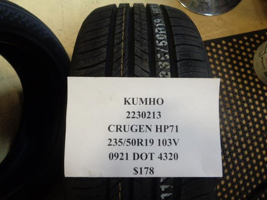 KUMHO CRUGEN HP71 P 235 50 19 103V SL TIRE 2230213 AQ4