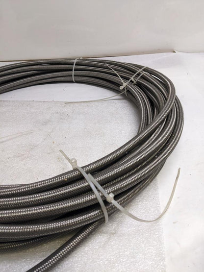 UNBRANDED BRAIDED STEEL 91.33' HOSE 9/16" OD 7/16" ID W/ PTFE LINING NEW R3T3