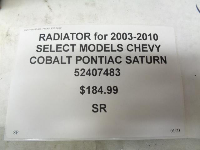 RADIATOR for 2003-2010 SELECT MODELS CHEVY COBALT PONTIAC SATURN 52407483 SR