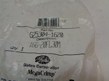 1 NEW GATES MEGA CRIMP CRIMP ON COUPLER O RING FLANGE G25304-1620 R10TC