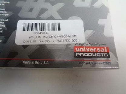 NEW UNIVERSAL PRODUCTS TFX 4/16" PIN 150' DARK CHARCOAL METALLIC 00045063 R7TE