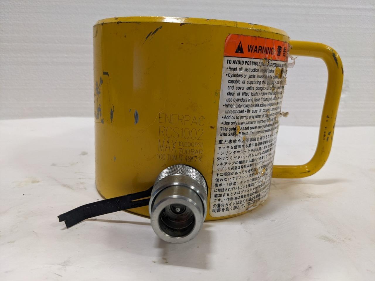 NEW ENERPAC RCS1002 100 TON CAPACITY LOW HEIGHT HYDRAULIC CYLINDER BSRG5