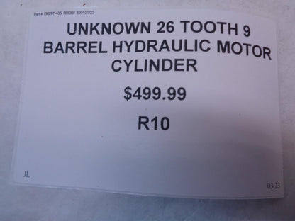UNKNOWN 26 TOOTH 9 BARREL HYDRAULIC MOTOR CYLINDER PUMP R10