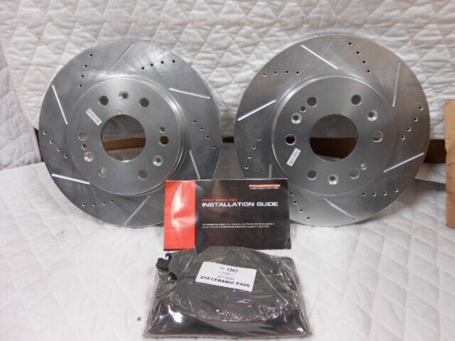POWERSTOP 16-1363 CERAMIC BRAKE PADS & AR8654XL FRONT ROTORS FOR CHEVY R5