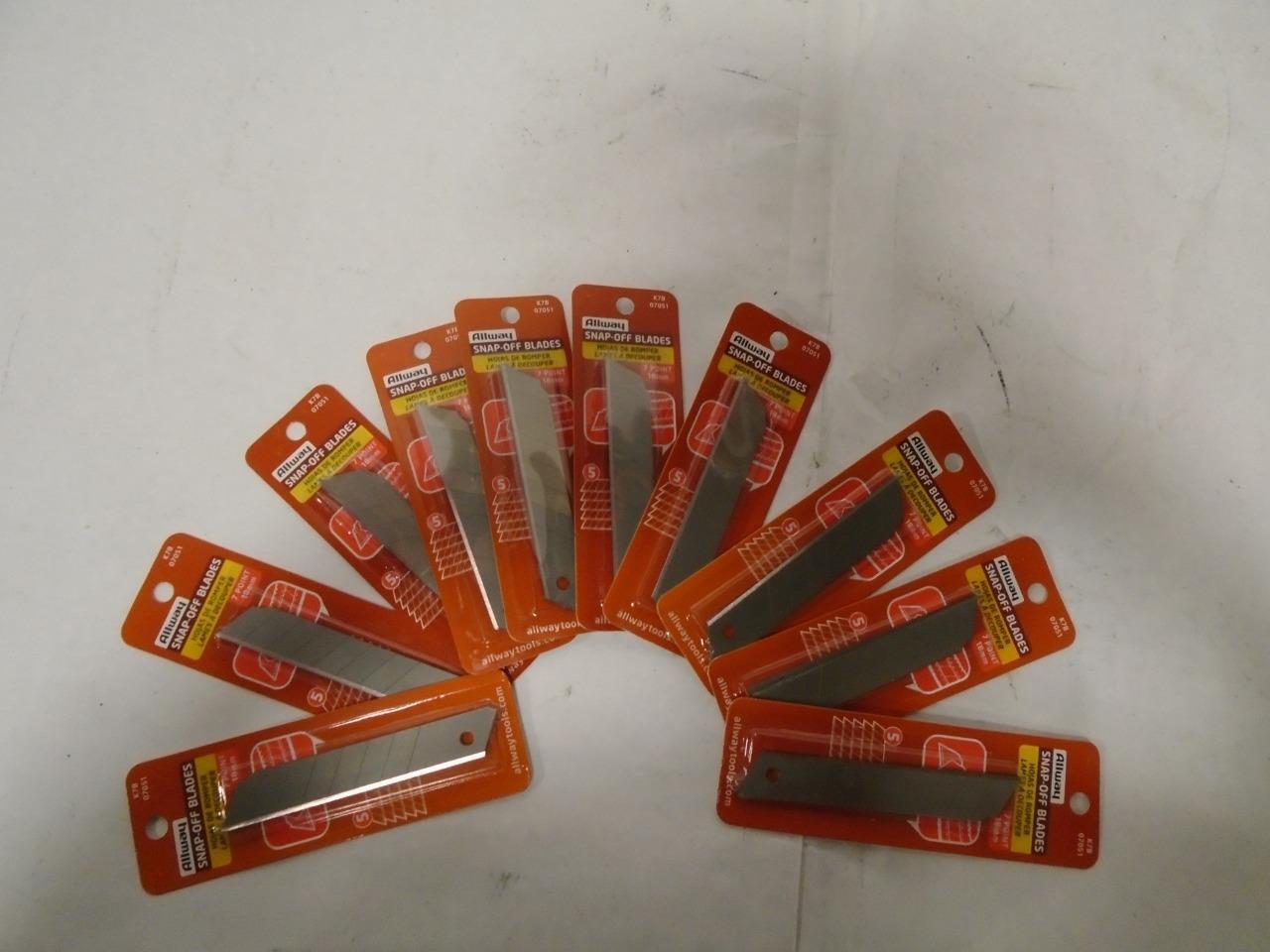 NEW Allway Tools 7 Point Blade 5 Pack BOX OF 10 (50 Blades Total) K7B R22T9