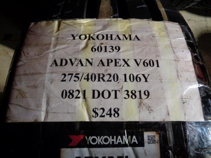 YOKOHAMA ADVAN APEX V601 275 40 20 106Y TIRE 60139 BQ3