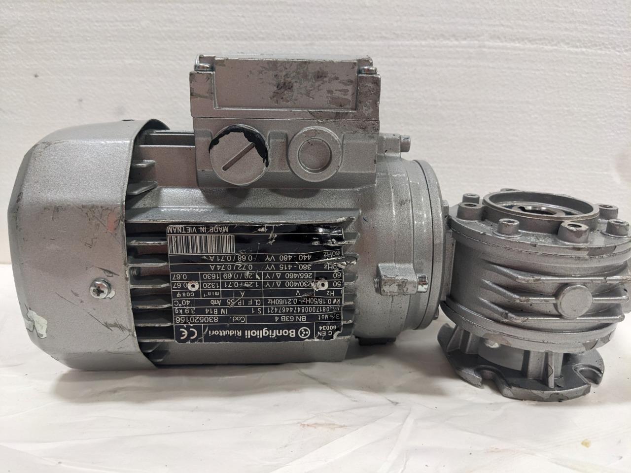 Bonfiglioli P63B14 B3 OIL TYPE JD00012562 with Motor 830520156 NEW BSIG1