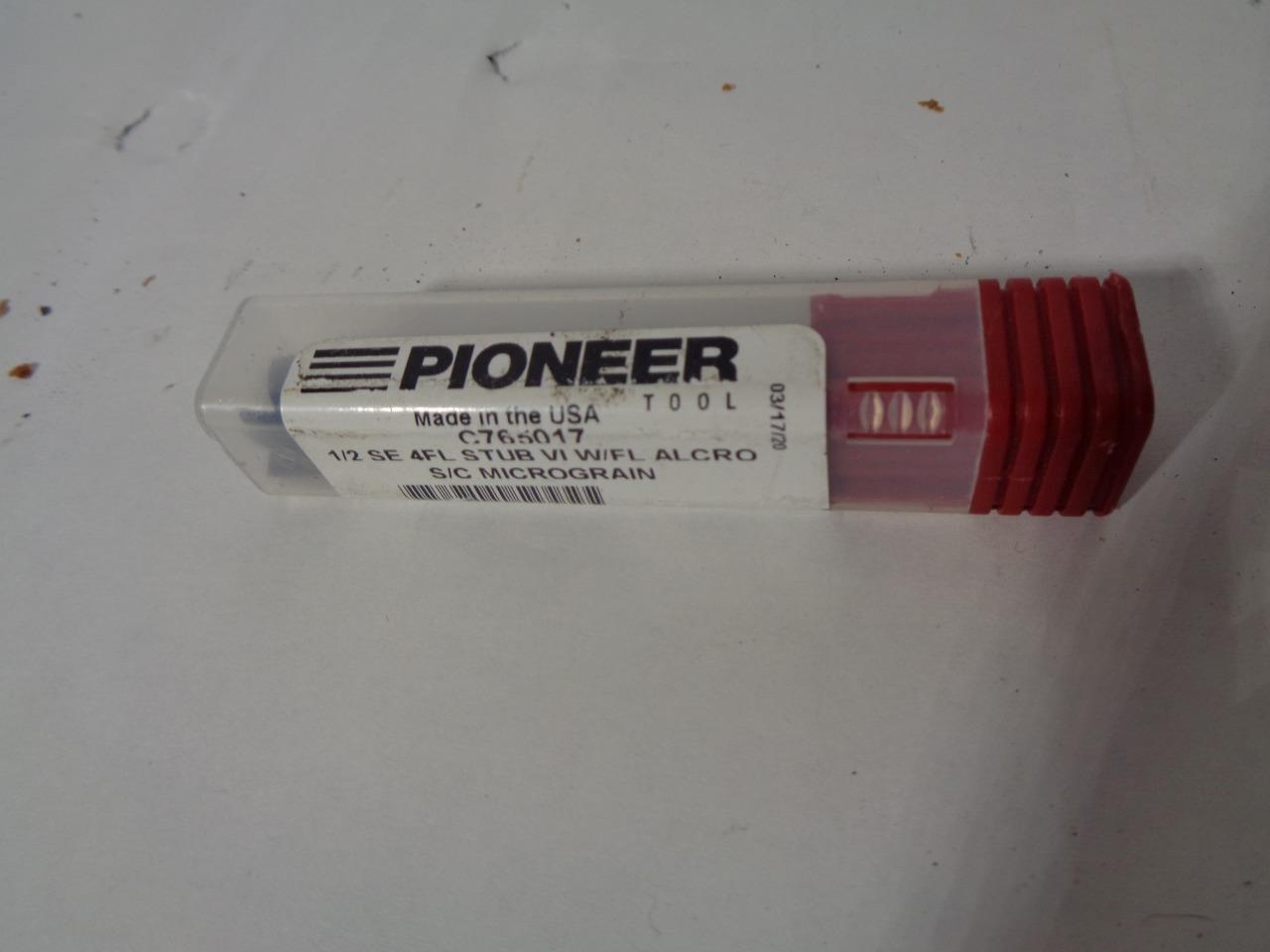 PIONEER 1/2 SE 4FL STUB VI W/FL ALCRO S/C MICROGRAIN END MILL C765017 NEW R29