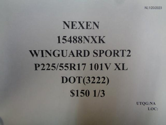 1 NEXEN WINGUARD SPORT 2 P 225 55 17 101V XL 15488NXK TIRE BQ1