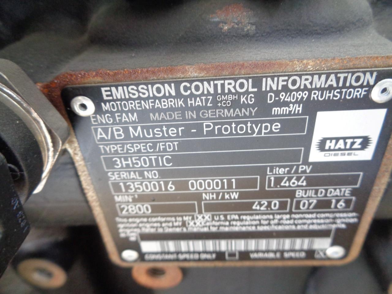 HATZ OPEN POWER UNIT 25-56hp 4 STROKE 3 CYLINDER DIESEL ENGINE 3H50TIC (A) BAY3