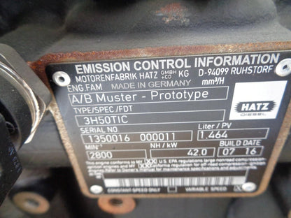 HATZ OPEN POWER UNIT 25-56hp 4 STROKE 3 CYLINDER DIESEL ENGINE 3H50TIC (A) BAY3