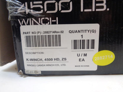 POLARIS RANGER HD 4500lb WINCH for 2018+ RANGER 1000 XP 2882714 R16