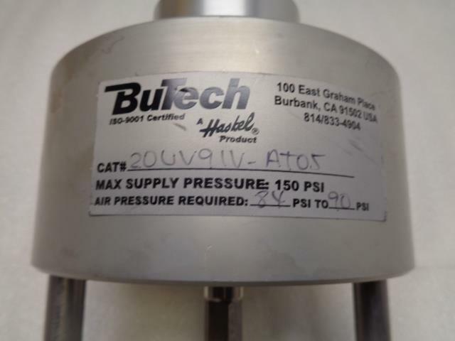 Butech 20UV91-AT05 High Pressure 20,000PSI Hydrogen Valve w/ Acuator New R10