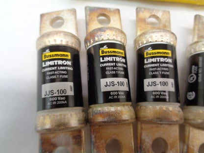 NEW 5-PK BUSSMANN LIMITRON CURRENT LIMITING FAST-ACTING CLASS T FUSE JJS-100