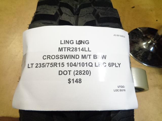 LING LONG CROSSWIND M/T BSW LT 235 75 15 104 101Q LRC 6PLY TIRE MTR2814LL BQ4