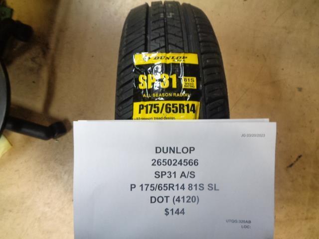 1 DUNLOP SP31 AS P 175 65 14 81S SL TIRE 265024566 BQ1