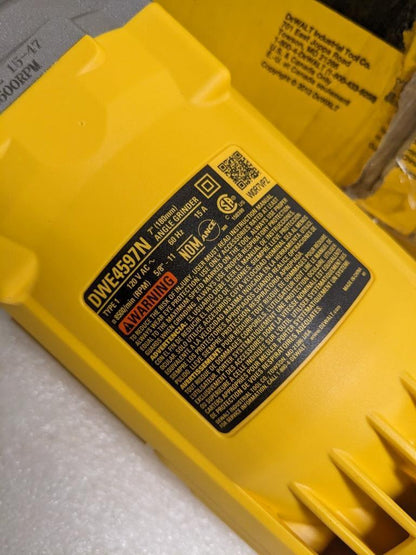 DEWALT DWE4597N PROTECT LARGE ANGLE GRINDER 7" DIA WHEEL 120 VAC NO-LOCK NEW R35