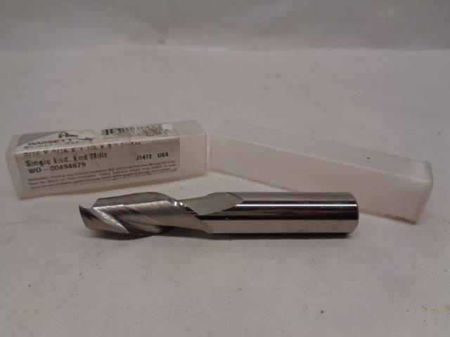 NEW BASSETT 9/16X9X16 1 1/4  3-1/2 FLUTE SINGLE END END MILLS B52047MSE-2 R22T2
