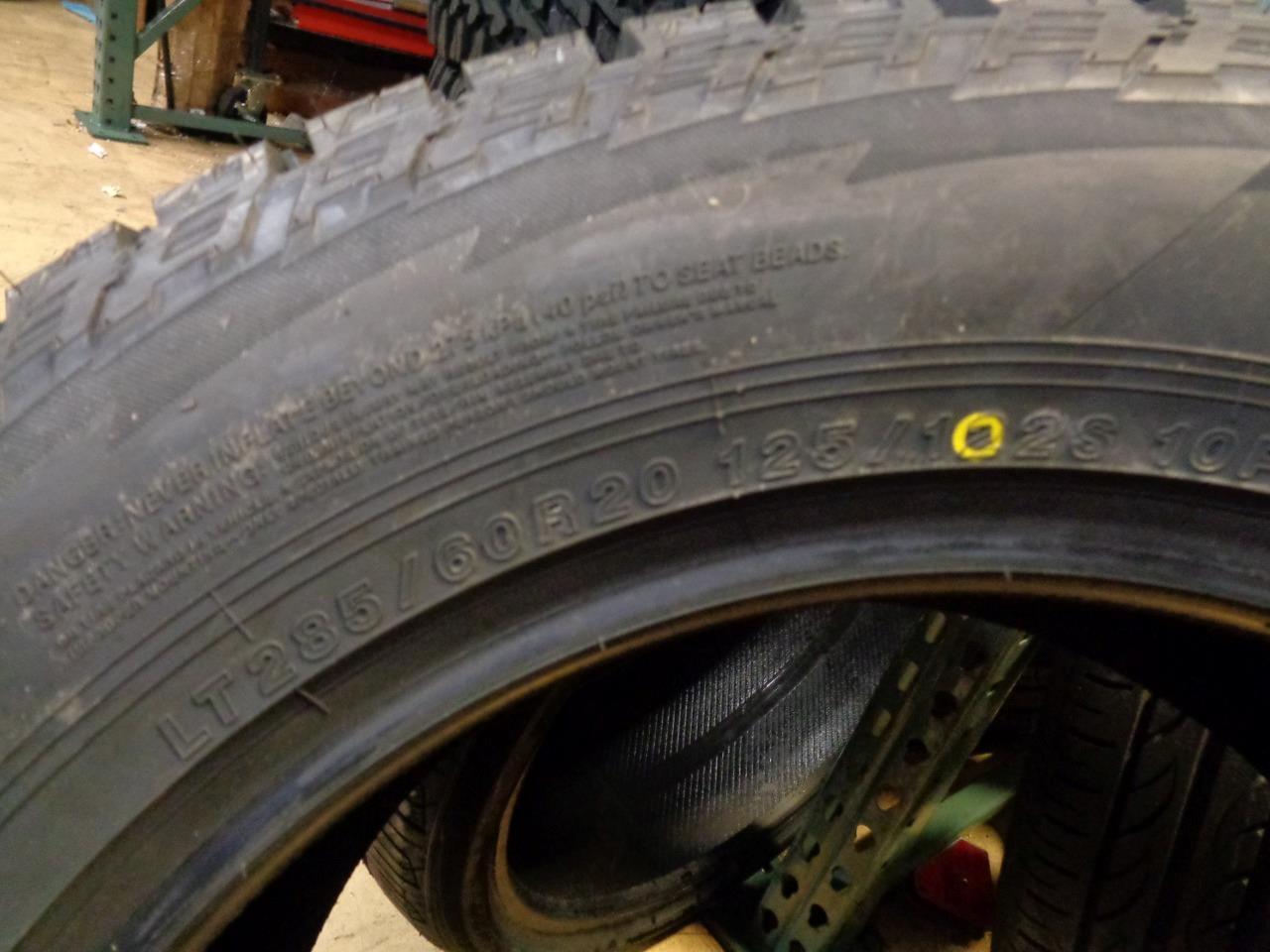 2 YOKOHAMA GEOLANDAR A/T LT 285 60 20 125/122Q LRE 10PLY ALL TERRAIN TIRES 01657