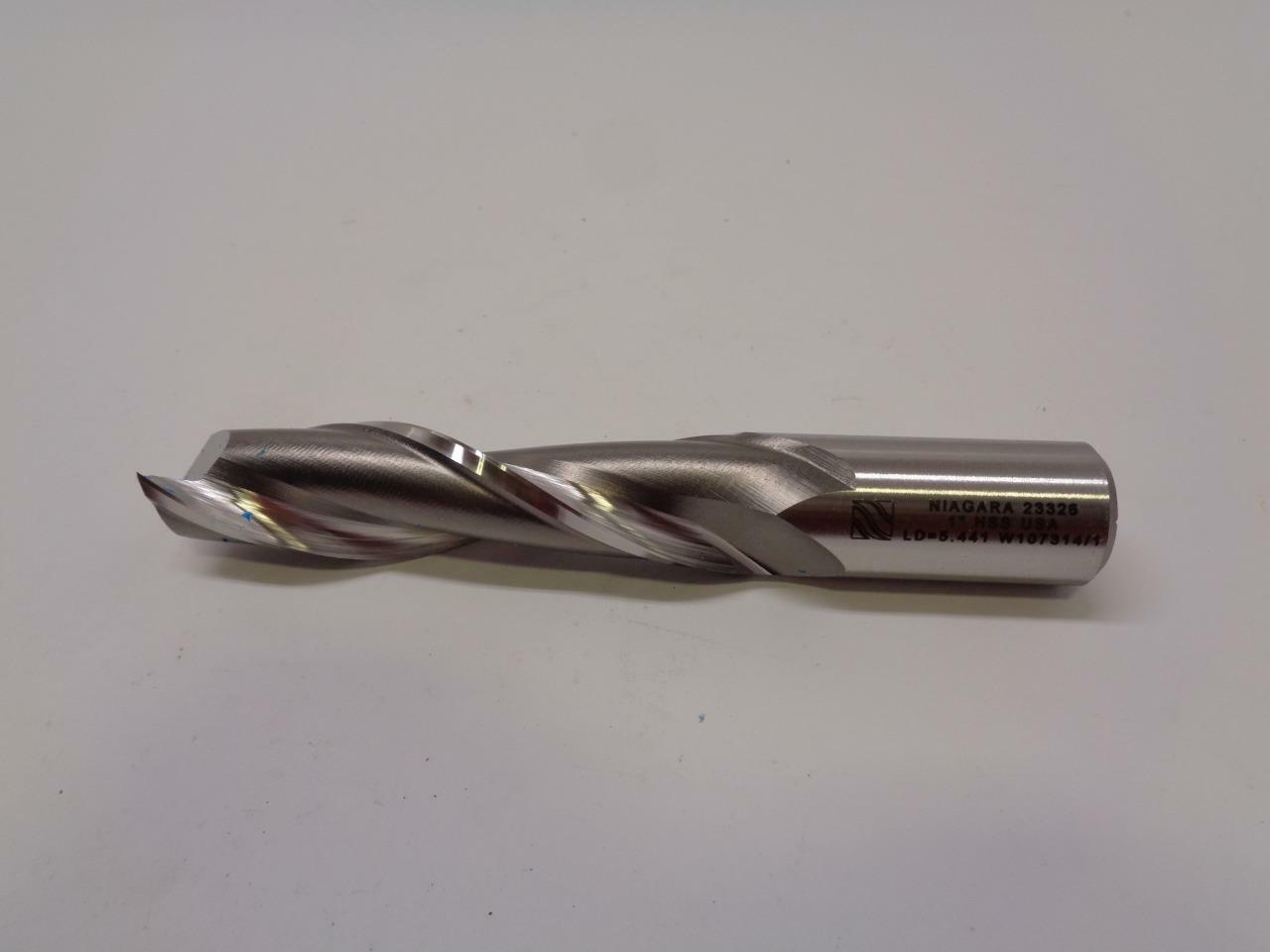 NIAGARA CUTTER HSS ENDMILL S203 2 FLUTE RH SQUARE UNC 1X1X4X6-1/2 23326 EMCBS