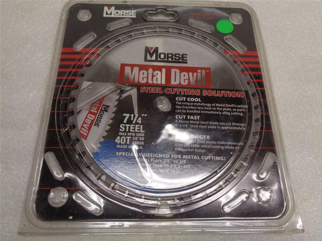 NEW MORSE METAL DEVIL 7 1/4" 40T STEEL CUTTING SOLUTION CSM725040SC SP1T1
