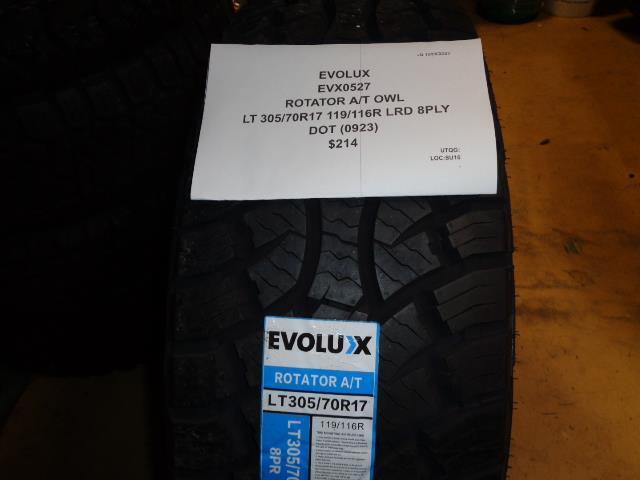 EVOLUX ROTATOR A/T OWL LT 305 70 17 119/116R LRD TIRE 8PLY EVX0527 BQ4