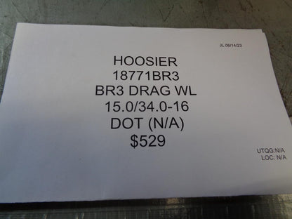 HOOSIER BR3 DRAG WL 15 34 16 DRAG RACING SLICK TIRE 113" 18771BR3-113" CQ3