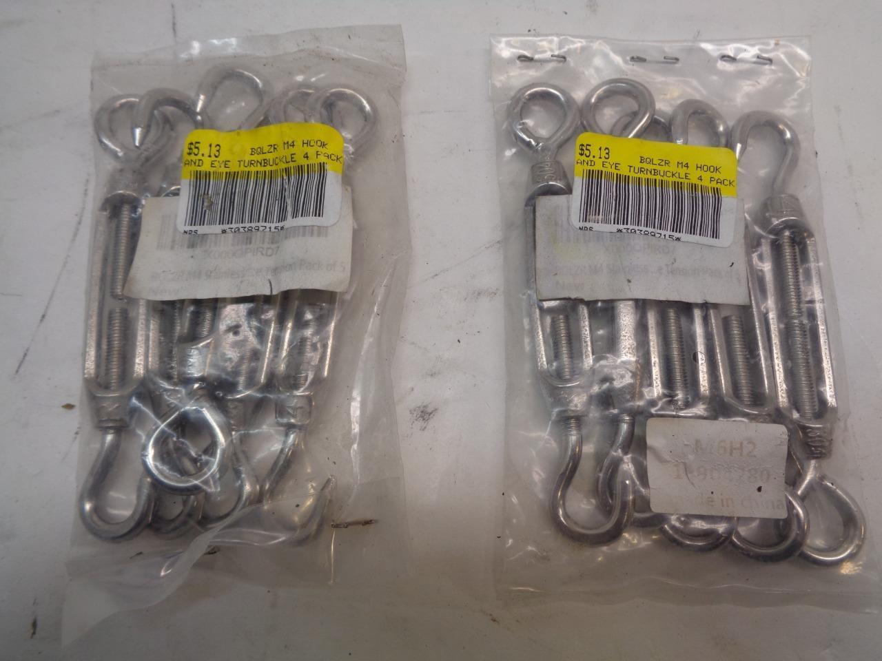 BQLZR M4 Stainless Steel Hook & Eye Wire Rope Tension 5 Pack R22