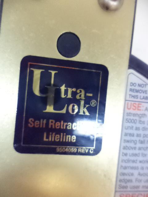 NEW DBI SALA ULTRA-LOK SELF RETRACTABLE LIFELINE 20' 3/16" GALVANIZED 3504433 H2