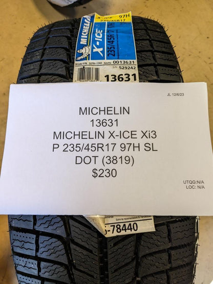 MICHELIN MICHELIN X-ICE Xi3 P 235 45 17 97H SL TIRE 13631 BQ4