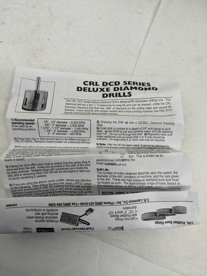 CRL DCD78 378438 7/8" DCD SERIES ELECTRO-FORMED DIAMOND DRILL NEW D0