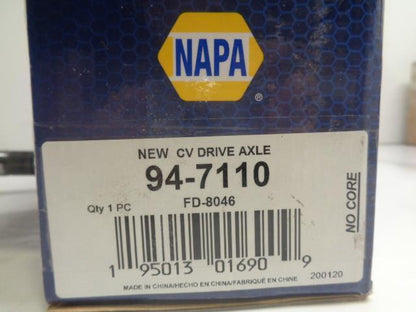 1 NEW NAPA 94-7110 PREMIUM CV DRIVE AXLE R12