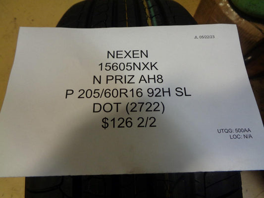 NEXEN N PRIZ AH8 205 60 16 92H SL TIRE 15605NXK BQ3