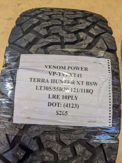 VENOM POWER TERRA HUNTER XT BSW LT 305 55 20 121/118Q LRE 10PLY TIRE TVPXT41 CQ1