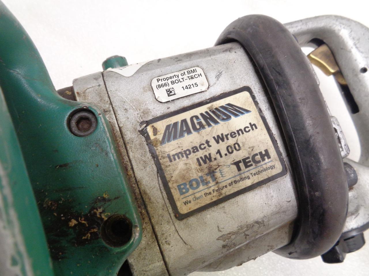 USED BOLTTECH MANNINGS REAR HANDLE 1" IMPACT WRENCH 1,700ft/lb IW1.00 GREEN H2