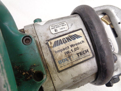 USED BOLTTECH MANNINGS REAR HANDLE 1" IMPACT WRENCH 1,700ft/lb IW1.00 GREEN H2