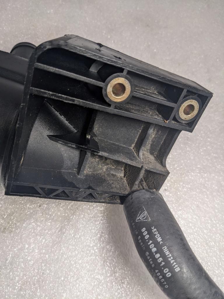 PORSCHE OIL SEPERATOR CRANKCASE VENT VALVE W TUBE 99610702355 USED 996BGL