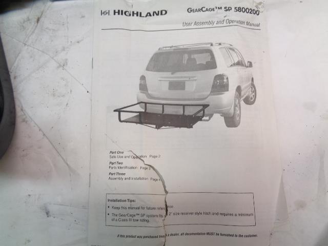 HIGHLAND GROUP IND. 5800200 GEARCAGE SP SYSTEM CARGO CAGE FOR 2" HITCH NEW R19